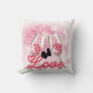 Elegant Couple Happy Valentine's Day  Cushion