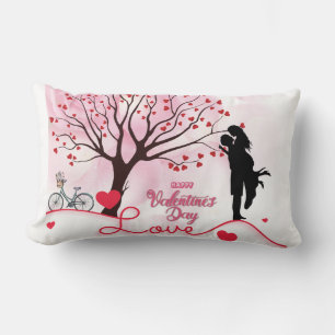 Elegant Couple Lover Valentine's Day Lumbar Cushion