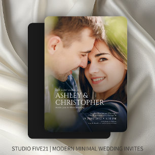 Elegant Couple Photo Wedding Invitation