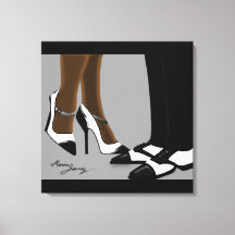 Elegant Couple-Stretched Canvas Print