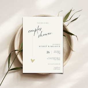 Elegant Couples Shower Calligraphy Typo Wedding  Invitation