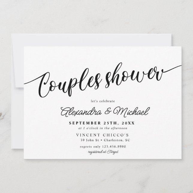 Elegant Couples Shower Invitation (Front)