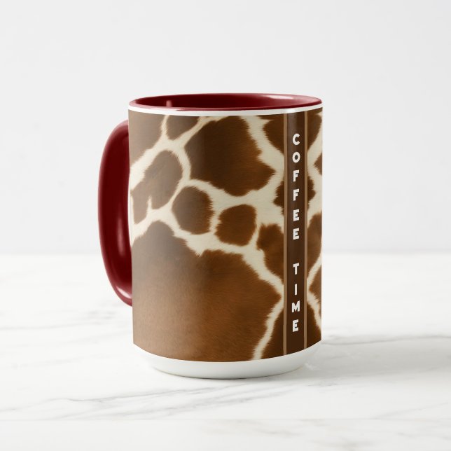 Elegant Cow Faux Leather Modern Collection Mug (Front Left)