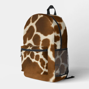 Elegant Cow Faux Leather Modern Collection Printed Backpack