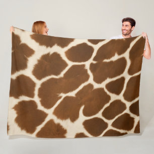 Elegant Cow Faux Leather Popular Collection Fleece Blanket
