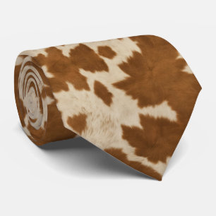Elegant Cow Faux Leather Trendy Collection Tie