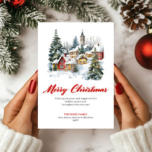 Elegant Cozy Winter Scene Greeting Card