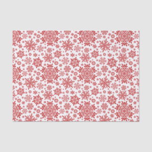 Elegant Cranberry Snowflake (White) Tissue Paper