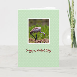 Elegant Crane Mothers Day Card
