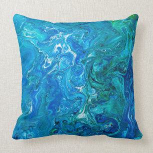 Elegant Crazy Lace Agate 2 - Blue Aqua Cushion