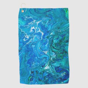Elegant Crazy Lace Agate 2 - Blue Aqua Golf Towel