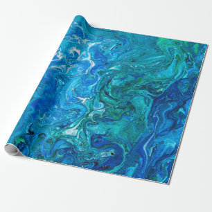 Elegant Crazy Lace Agate 2 - Blue Aqua Wrapping Paper