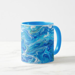 Elegant Crazy Lace Agate 6 - Ocean Blue Mug