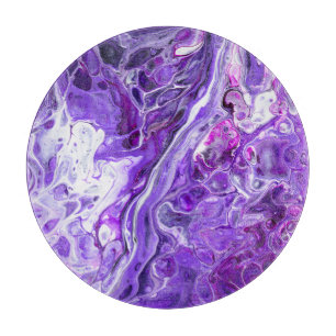 Elegant Crazy Lace Agate 7 - Ultra Violet Purple Cutting Board