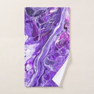 Elegant Crazy Lace Agate 7 - Ultra Violet Purple Hand Towel