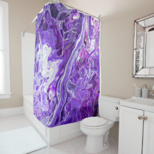 Elegant Crazy Lace Agate 7 - Ultra Violet Purple Shower Curtain