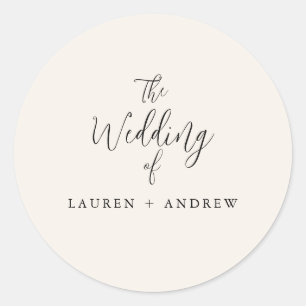 Elegant Cream and Black Wedding Envelope Seal