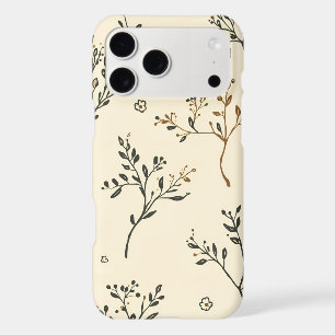 Elegant Cream Botanical Branches Floral Phone Case