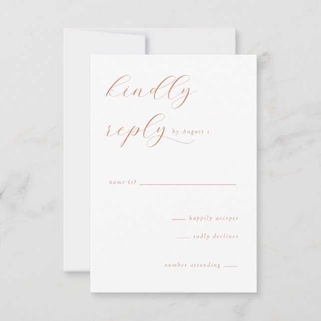 Elegant Cream Calligraphy RSVP Card (Front)