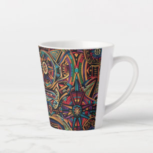 Elegant Cream "Chronicle of the Ancients" Espresso Latte Mug