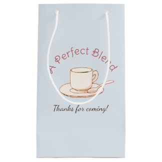 Elegant Cream Coffee Cup Cosy Brunch and Gathering Small Gift Bag