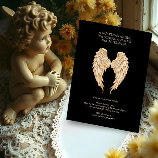 Elegant Cream Delicate Angels Wings Design