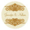 Elegant Cream & Gold Tone Wedding Envelope Seal