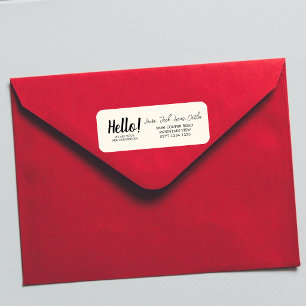 Elegant Cream Hello, Meet The Neighbours Personali Return Address Label