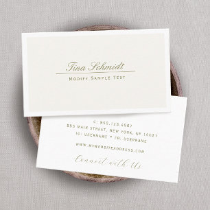 Elegant Cream, Ivory White Business Card