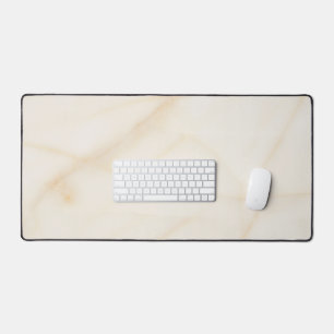 Elegant Cream Marble Subtle Gold Vein Silent Luxur Desk Mat
