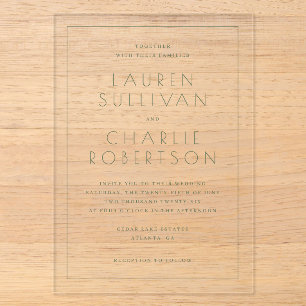 Elegant Cream Minimalist Wedding Invitation