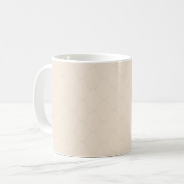 Elegant cream pattern in art deco style. coffee mug (Front Left)