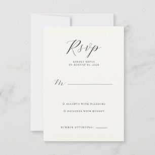 Elegant Cream RSVP Card