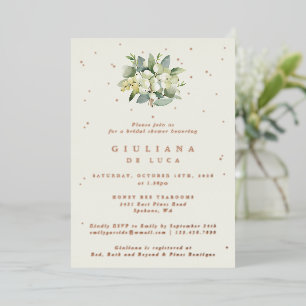 Elegant Cream Snowberry+Eucalyptus Bridal Shower