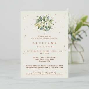 Elegant Cream Snowberry+Eucalyptus Bridal Shower