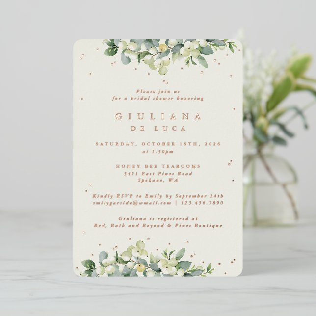 Elegant Cream Snowberry+Eucalyptus Bridal Shower (Standing Front)