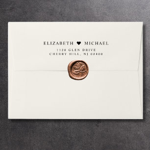 Elegant Cream Wedding Return Address Envelope