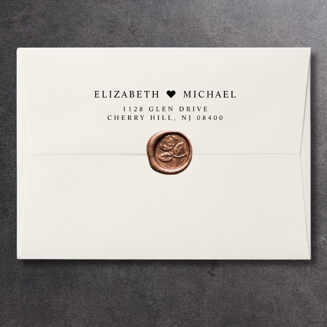 Elegant Cream Wedding Return Address Envelope (Creator Uploaded)
