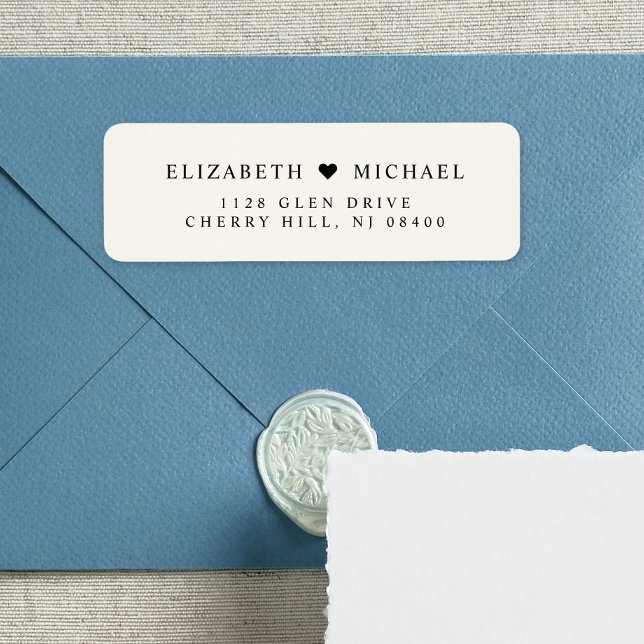 Elegant Cream Wedding Return Address Label (Creator Uploaded)
