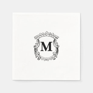 Elegant Crest Custom Monogram  Napkin