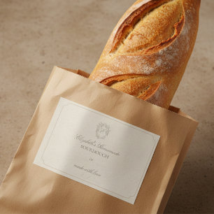 Elegant Crest DIY Homemade Gift Label