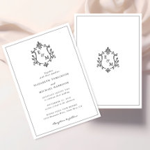 Elegant Crest Monogram Wedding