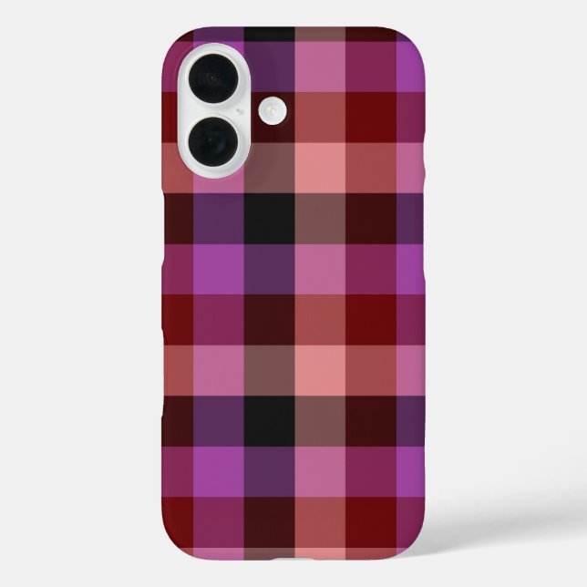 Elegant crimson and plum plaid seamless pattern  Case-Mate iPhone case (Back)