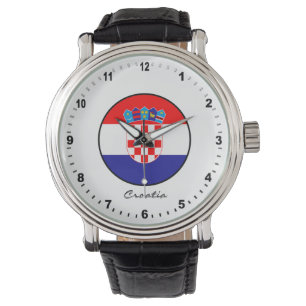 Elegant Croatia Watch & Croatian Flag