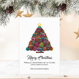 Elegant Crochet Christmas Tree Holiday Card