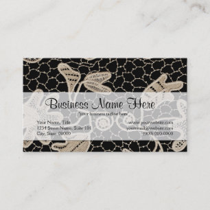 Elegant Crochet Lace-Handmade Business Card