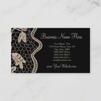 Elegant Crochet Lace - Handmade Business Card