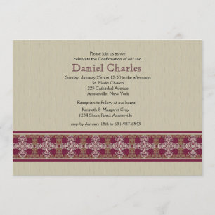 Elegant Cross Border Religious Invitation