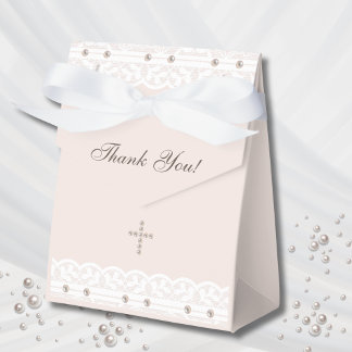 Elegant Cross Christening Christian Baptism Favour Box