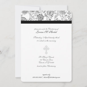 Elegant Cross Christening Invitations